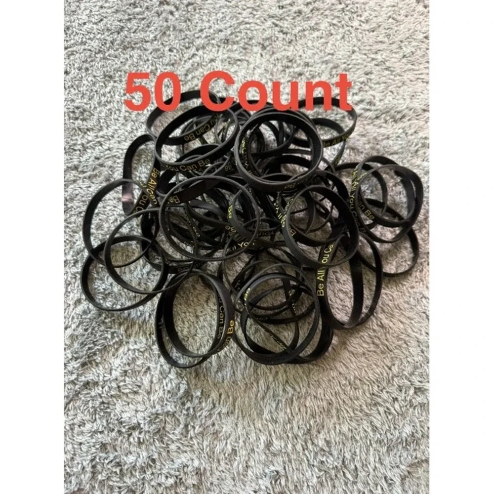 Unbranded Unisex Be All You Can Be Wristbands 50 Count Black Gold Silicone